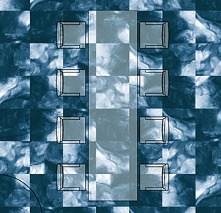 Ephemerality Blue Loop Modern Commercial Carpet Tiles