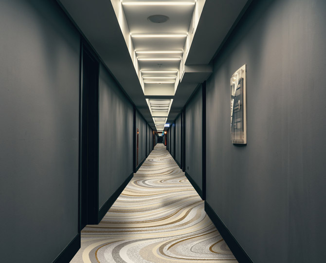 Yellow Cut Modern Resorts Carpet