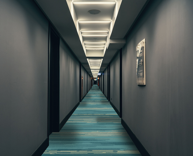 Blue Cut Modern Hotel Carpet