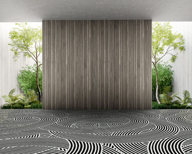 Black Loop Contemporary Commercial Carpet