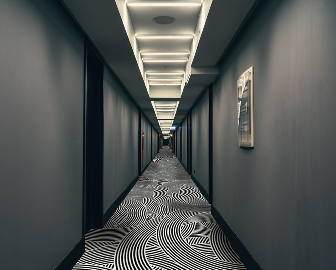 Black Loop Contemporary Commercial Carpet