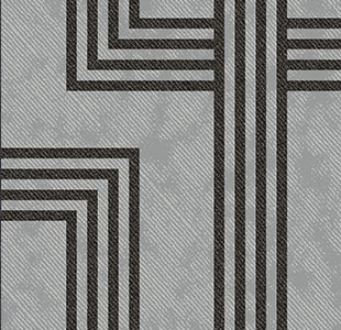 Grey Cut Striped Corridor Carpet