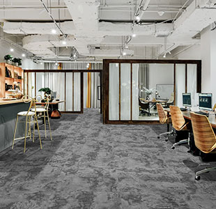 LANDS Dark Loop Natural Texture (Sea) Commercial Carpet Tiles