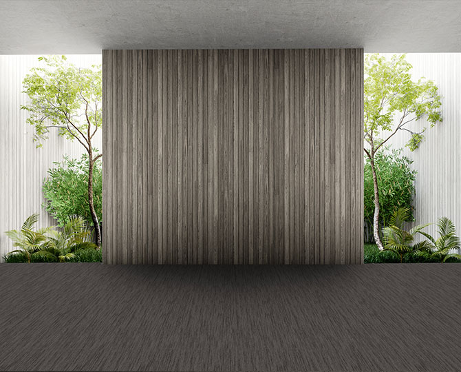 Dark Grey Cut Striped Office Carpet