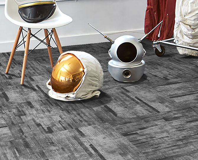 LANDS Dark Loop Natural Texture (Iceberg) Commercial Carpet Tiles