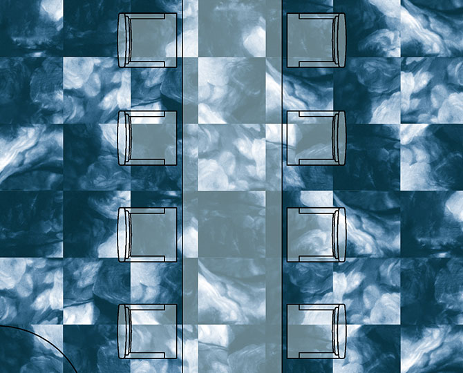 Ephemerality Blue Loop Modern Commercial Carpet Tiles
