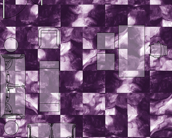 Ephemerality Purple Loop Modern Commercial Carpet Tiles