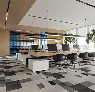 Scatter Cube White Loop Modern Commercial Carpet Tiles