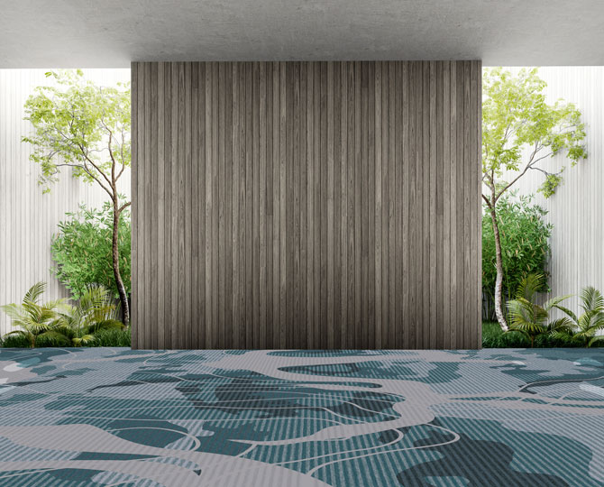 Blue Loop Modern Conference Carpet