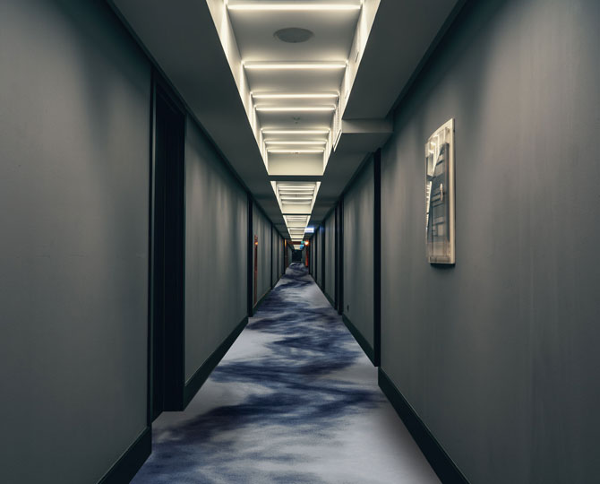 Blue Cut Luxury Hotel Corridor Carpet