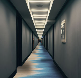 Blue Cut Modern Corridor Carpet