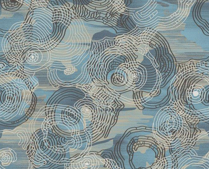 Blue Loop Patterned Office Carpet