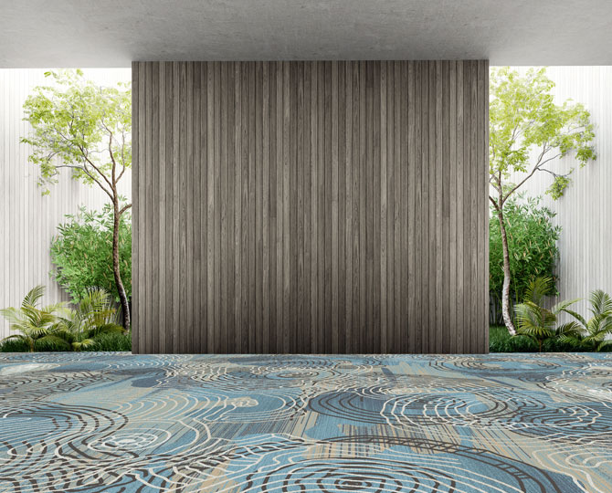 Blue Loop Patterned Office Carpet