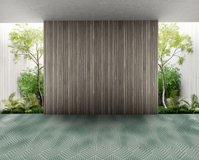 Green Cut Contemporary Hotel Carpet 160X253