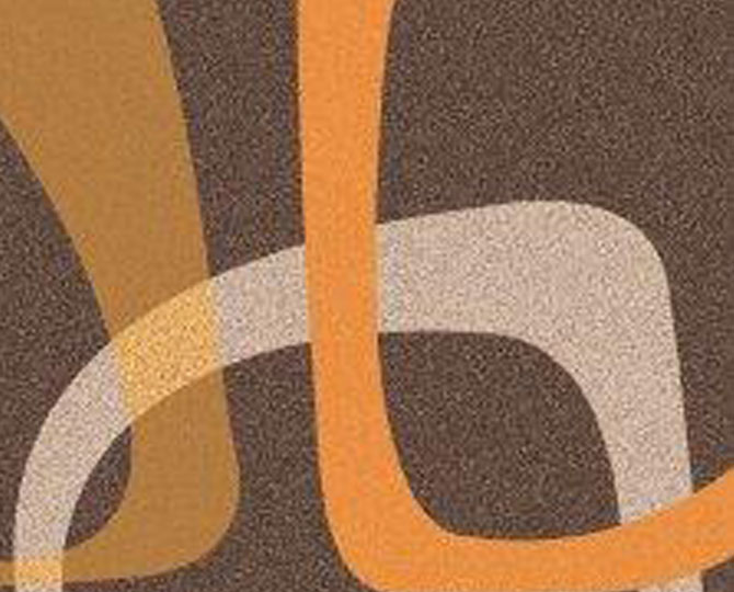 Orange Cut Modern Residential Carpet