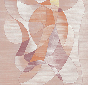 Pink Modern Abstract Rug