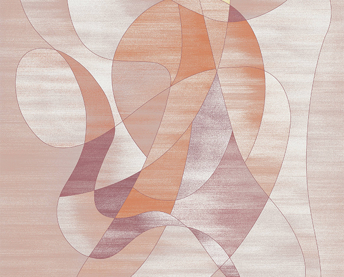 Pink Modern Abstract Rug