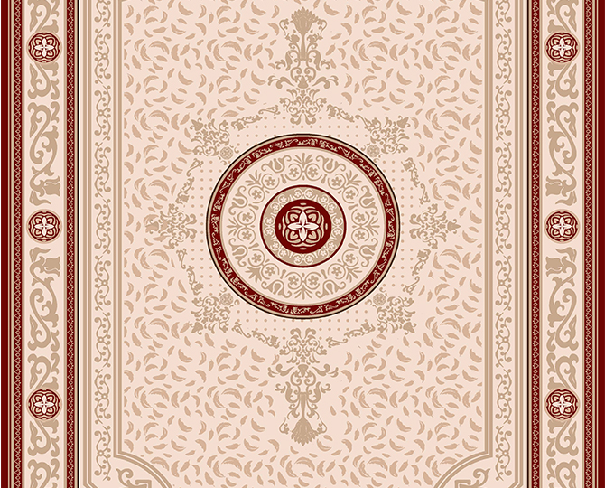 Beige Vintag Oriental Rug