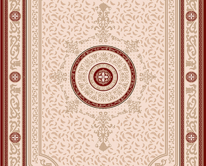 Beige Vintag Oriental Rug