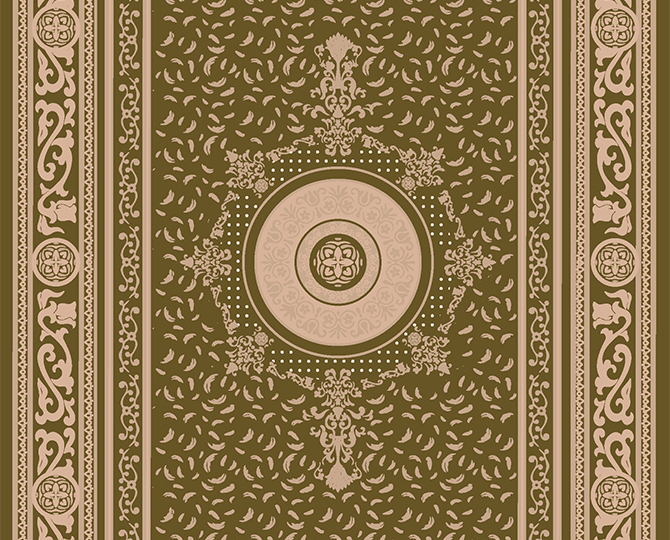 Green Traditional Vintag Rug