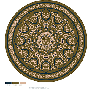 Green Vintag Round Rug