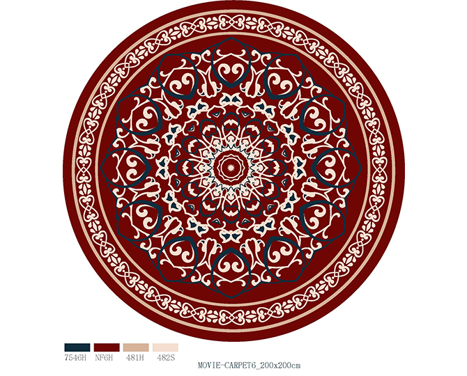 Red Vintag Round Rug