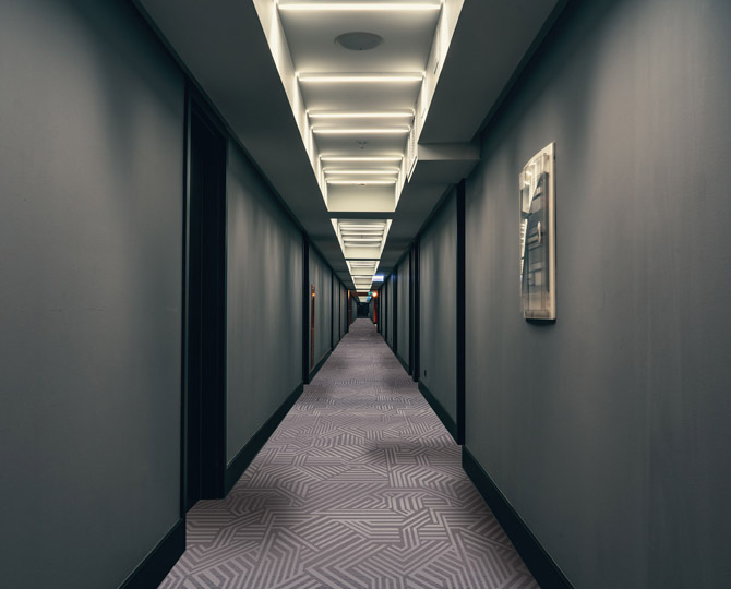 Grey Cut Modern Hotel Carpet