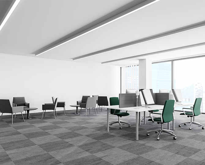 Polypropylene PP Carpet Tiles With PVC Backing 50x50